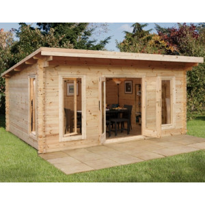 Mendip 5m x 4m Double Glazed Log Cabin